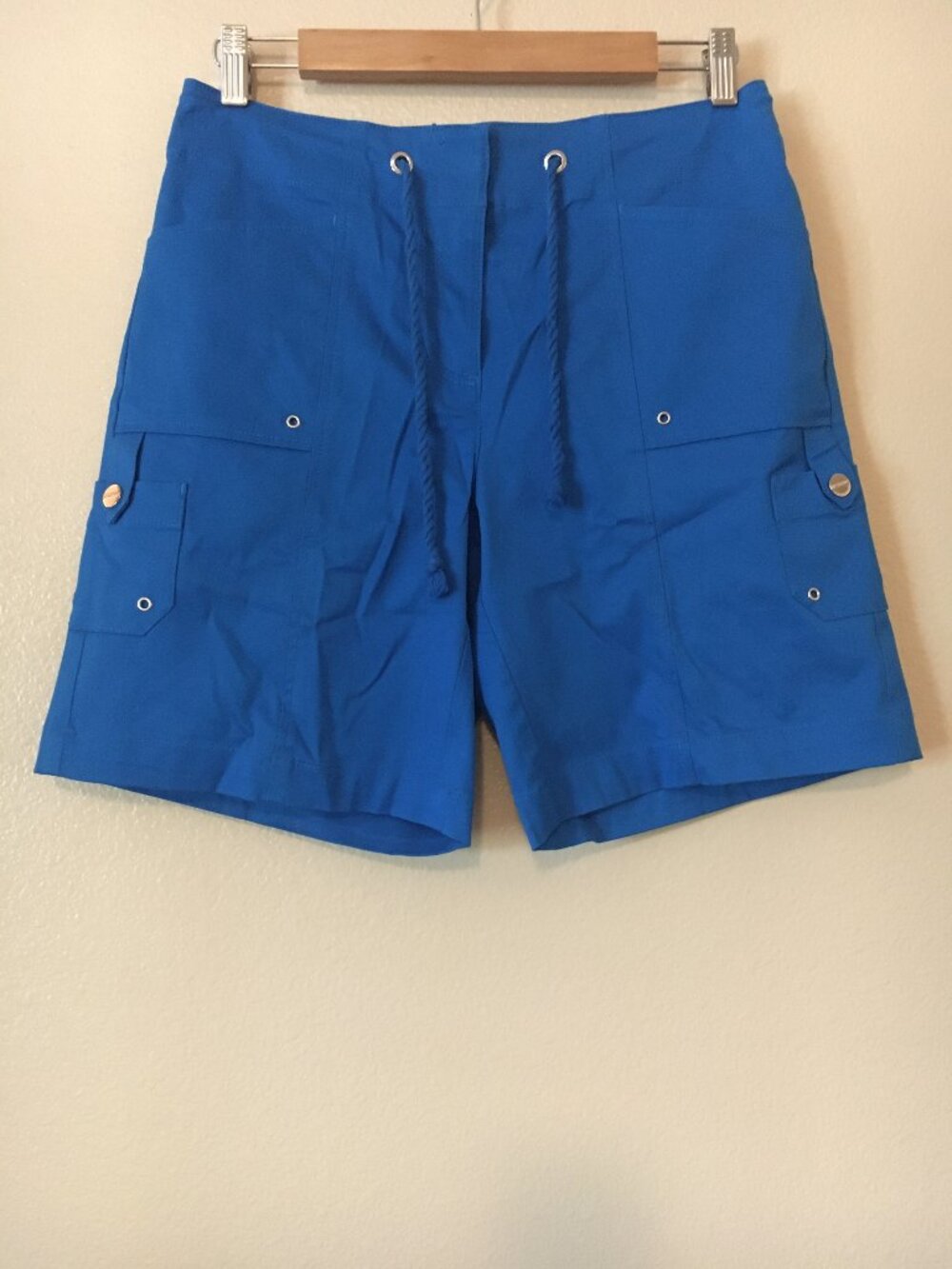 Blue Cargo Shorts 4 Stretch Nautical Cotton Resort Jones New York Signature